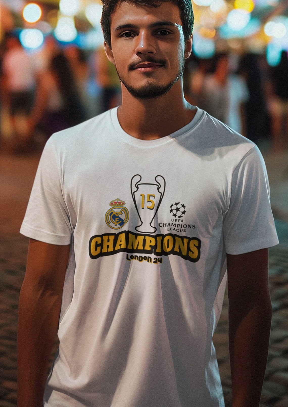 Maglietta Ufficiale Real Madrid Uomo - Collezione Calcio 100% Cotone - Foto 4