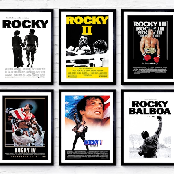 Collection Rocky 1 - 6 - 1976 - 2006 - Affiche de film - Affiche de film - Affiche de cinéma - A1/A2/A3/A4/A5