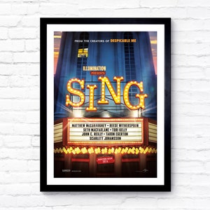 Sing - 2016 - Movie Poster - Film Poster - Cinema Poster - A1/A2/A3/A4/A5