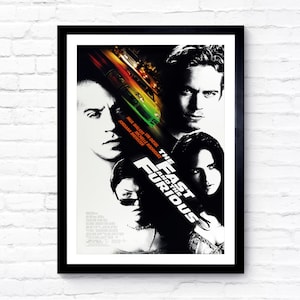 The Fast and the Furious - 2001 - Movie Poster - Film Poster - Cinema Poster - A1/A2/A3/A4/A5
