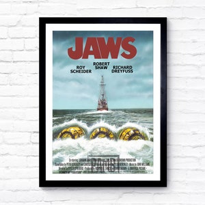 Jaws - 1975 - Movie Poster - Film Poster - Cinema Poster - A1/A2/A3/A4/A5