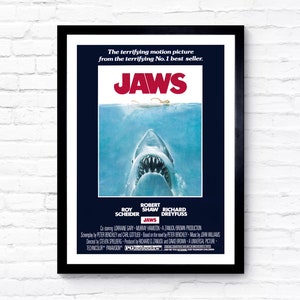 Jaws - 1975 - Movie Poster - Film Poster - Cinema Poster - A1/A2/A3/A4/A5