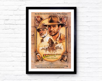 インディ・ジョーンズ聖杯アートプリント：最後の聖戦ヴィンテージ