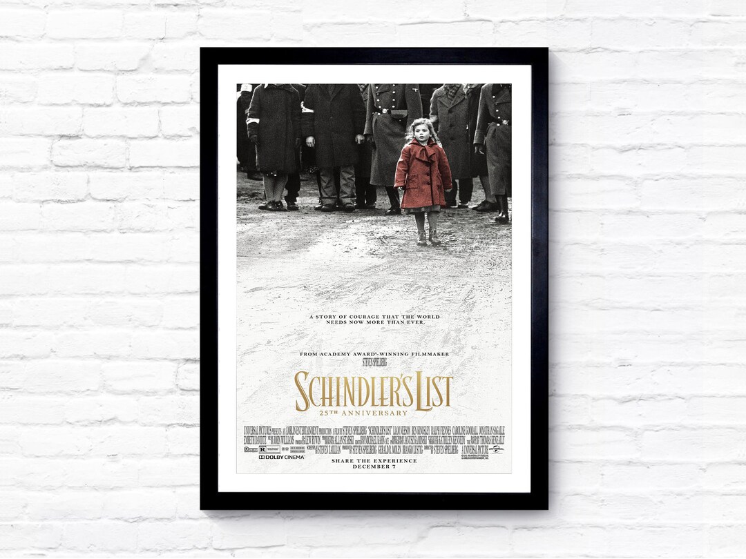 Schindler's List - 1993 - Movie Poster - Film Poster - Cinema Poster ...