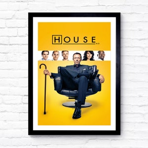 House - 2004 - TV Series - Movie Poster - Film Poster - Cinema Poster - A1/A2/A3/A4/A5