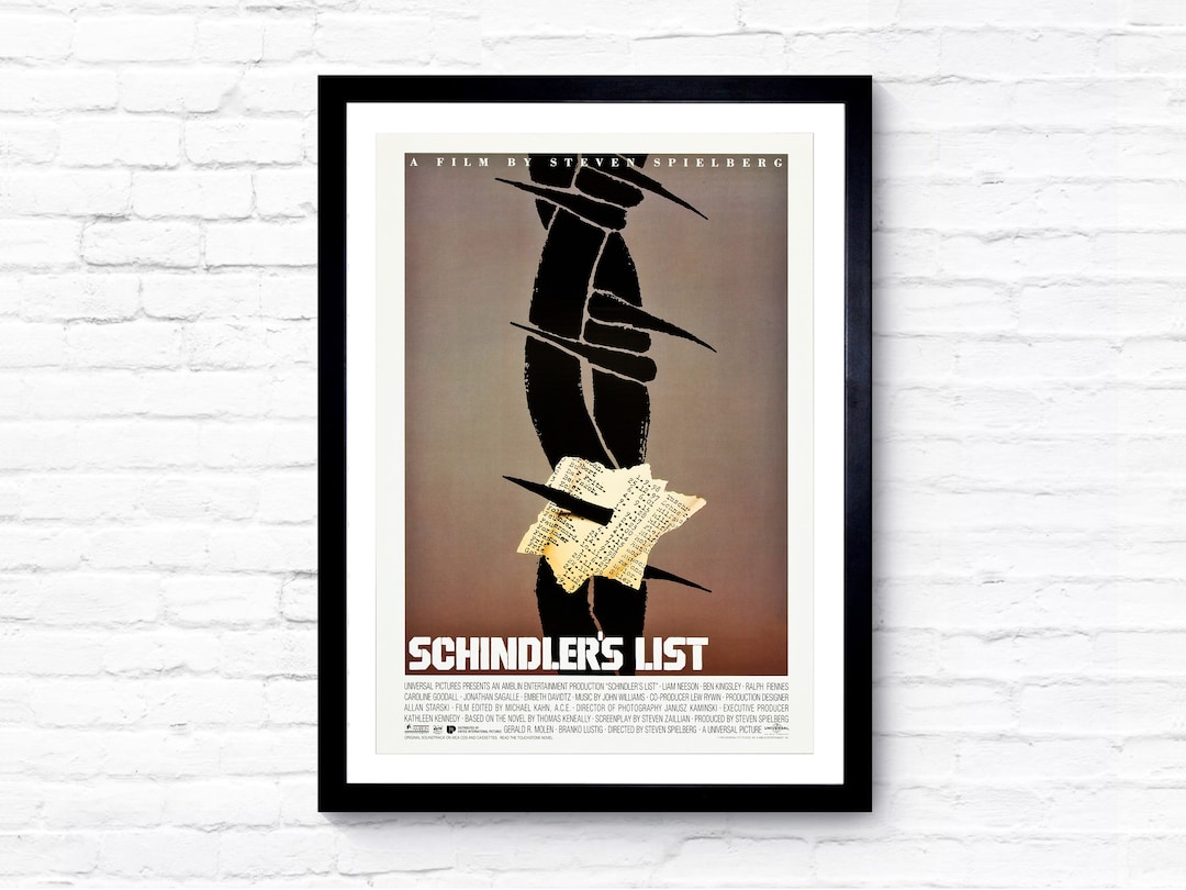 Schindler's List - 1993 - Movie Poster - Film Poster - Cinema Poster ...