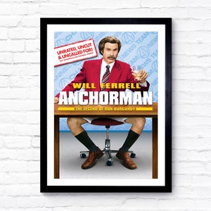Anchorman: The Legend of Ron Burgundy - 2004 - Movie Poster - Film Poster - Cinema Poster - A1/A2/A3/A4/A5