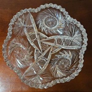 Vintage Lead Crystal Cut Bowl