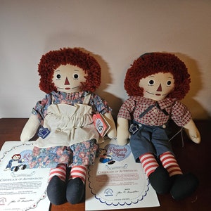 Raggedy Ann and Andy 75th Anniversary Dolls - Etsy