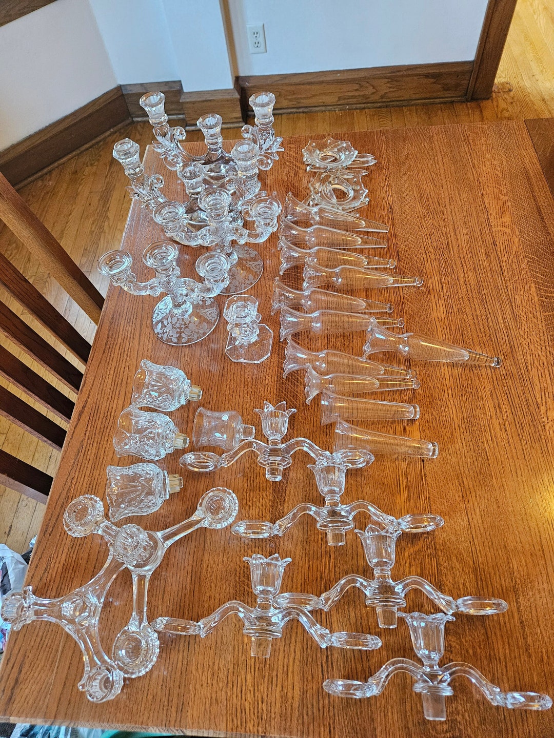 1930s Cambridge Candelabra 29 Pieces Etsy