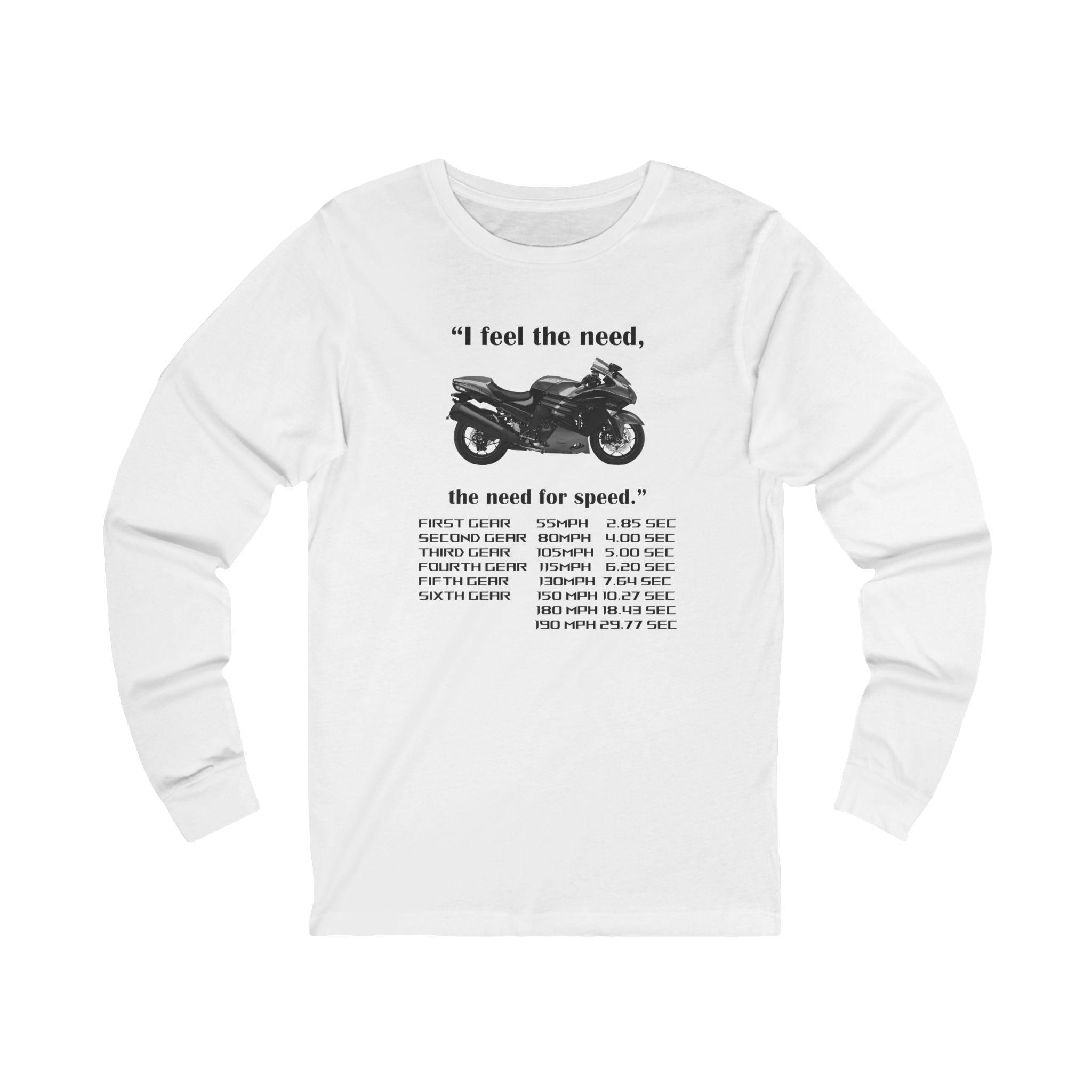 Kawasaki Zx14 R Performance Numbers Unisex Jersey Long Sleeve Tee