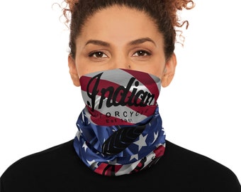 Indian Motorcylce USA Flag cold weather Neck Gaiter