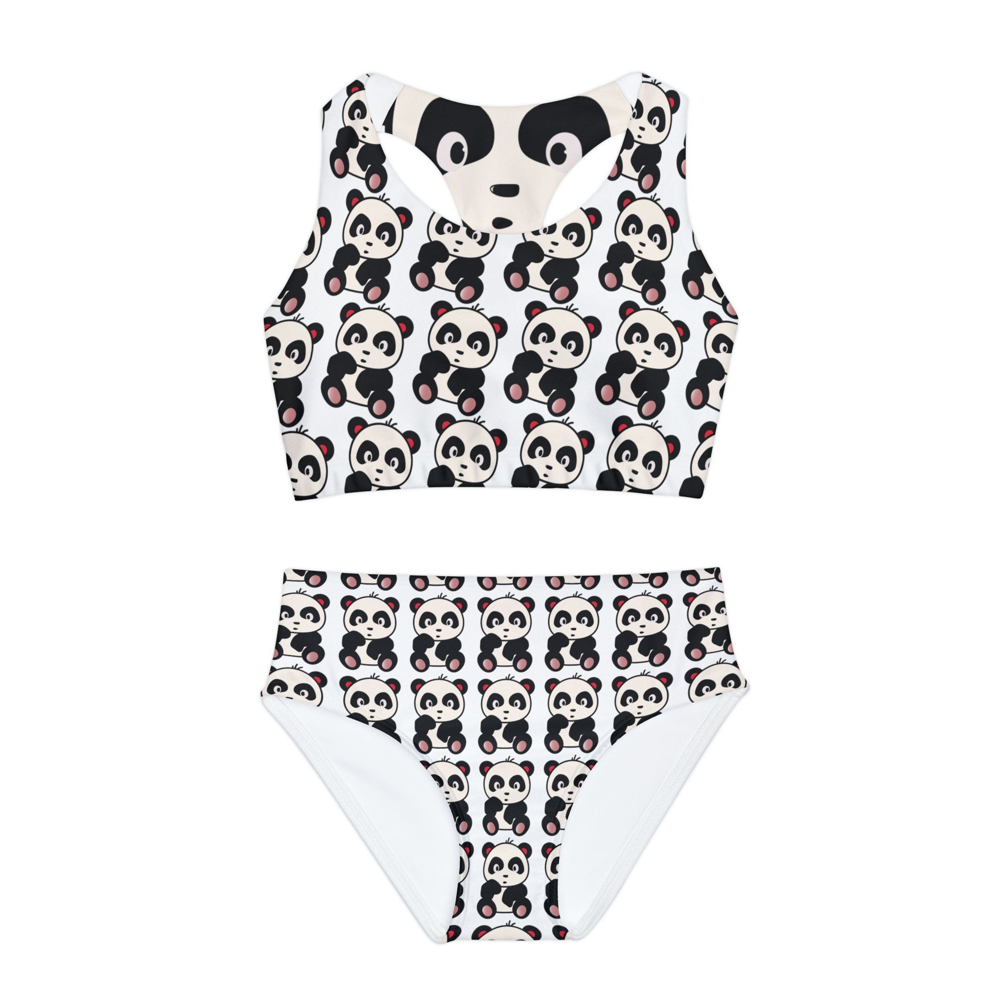 Women Bikini Swimsuit Set Cartoon Girl Panda on Pink Push up Padded Top Tie  Side Bottom Bathing Suit, Multicoloured, X-Small : : Clothing,  Shoes & Accessories