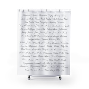 Alternate words for the male member Shower Curtain