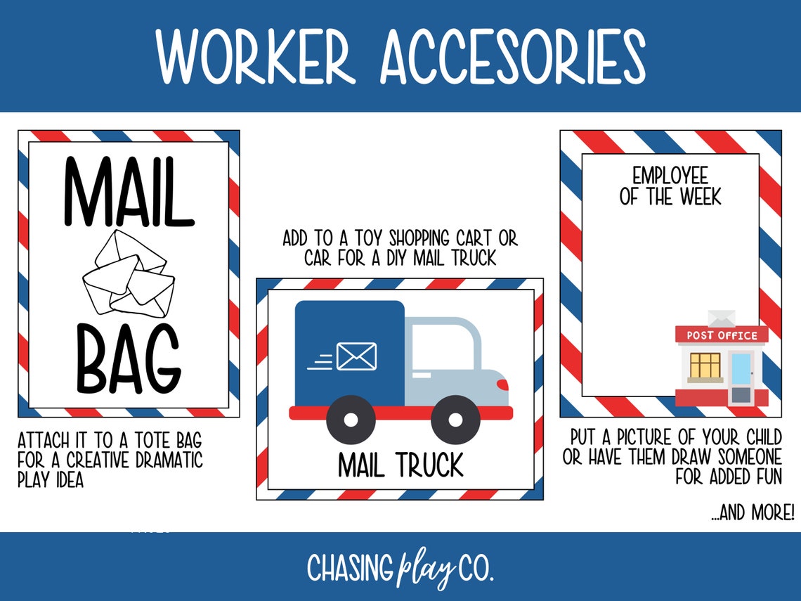 Post Office Dramatic Play, Mailman Dramatic Play, Pretend Play ...