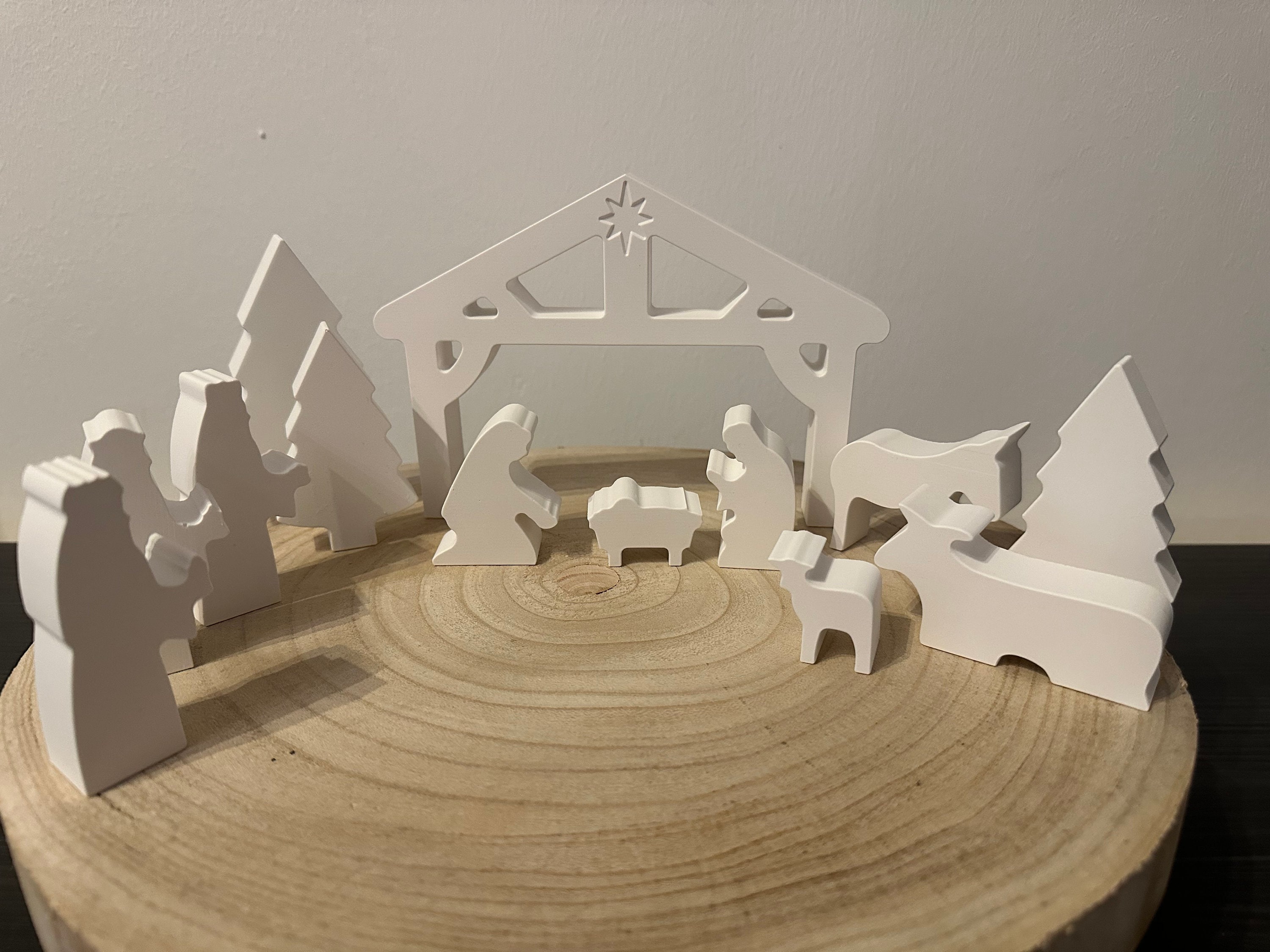 Christmas Nativity Scene 13 Parts Many Figures Etsy