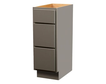 Magnetic Grey Bathroom Vanity Drawer Base Cabinet - RTA Magnetic Grey Painted Vanities - DIY Cabinetry - Amish Made in USA