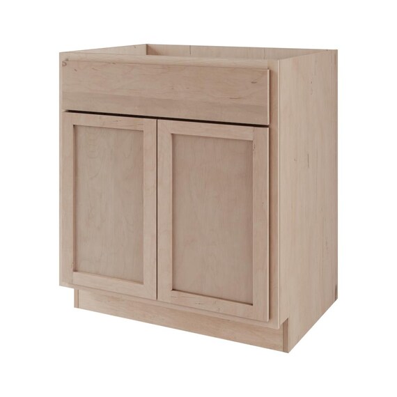 Unfinished Sink Base Cabinet W Double Doors Ready to assemble RTA Raw Maple Cabinets DIY Cabinetry Amish Made in the USA Etsy
