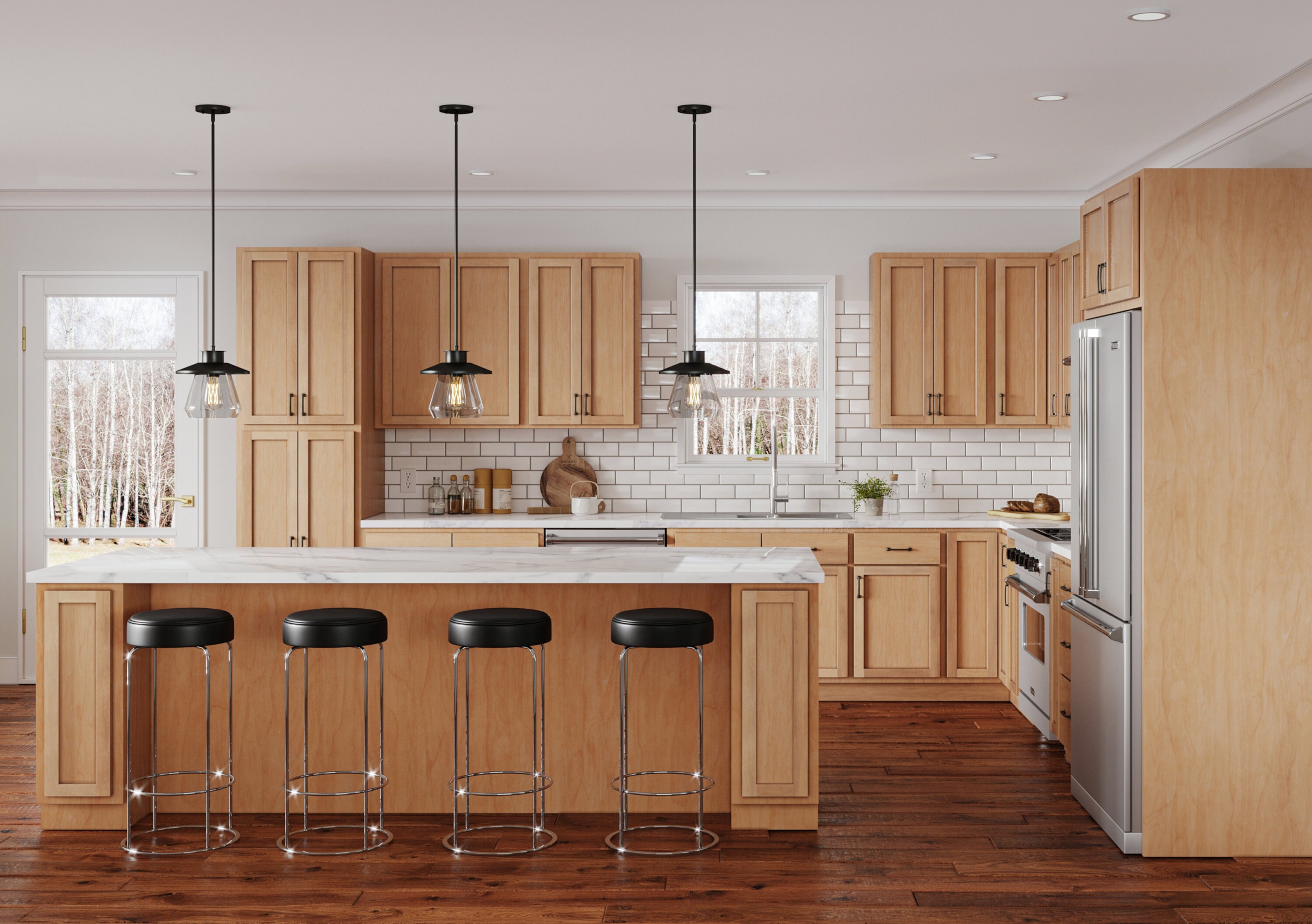 Unfinished Kitchen Cabinets, Ready-to-assemble RTA Cabinets W/ Soft ...