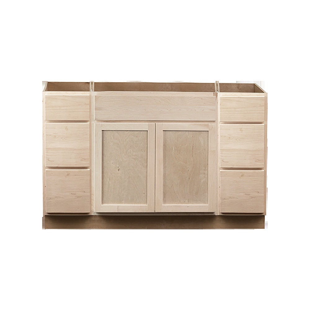 Unfinished Bathroom Vanity 48 Inches Ready to assemble RTA Raw Maple Vanities DIY Cabinets Amish Made in the USA Etsy