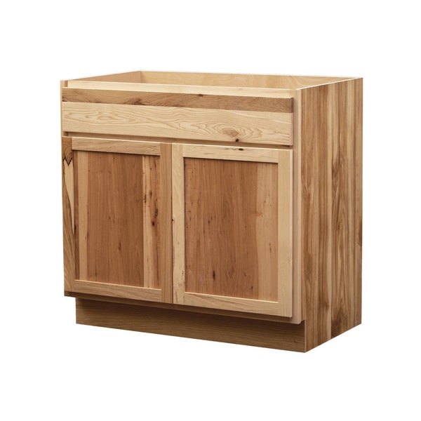 Rustic Hickory Bathroom Vanity Cabinets - Ready-to-Assemble (RTA) Rustic Hickory Sink Base Vanities - DIY Cabinetry - Amish Made in the USA