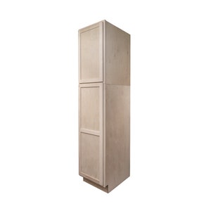 Unfinished Tall Utility Pantry Linen Cabinet - Ready-to-Assemble (RTA) Raw Maple Cabinets - DIY Kitchen Cabinetry - Amish Made in the USA