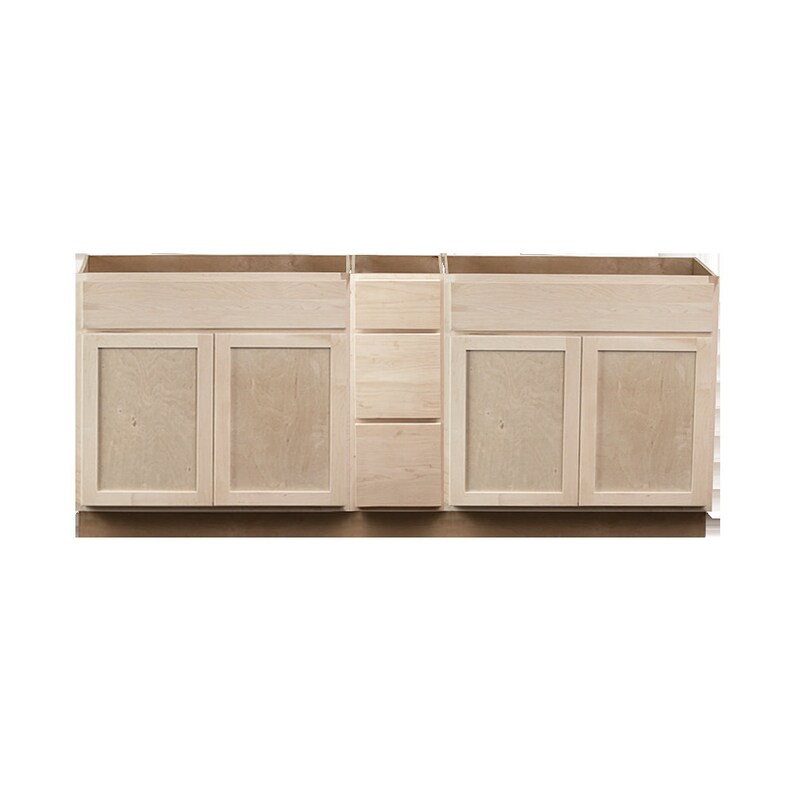 Unfinished Bathroom Vanity 72 Inches for Double Sink Readytoassemble