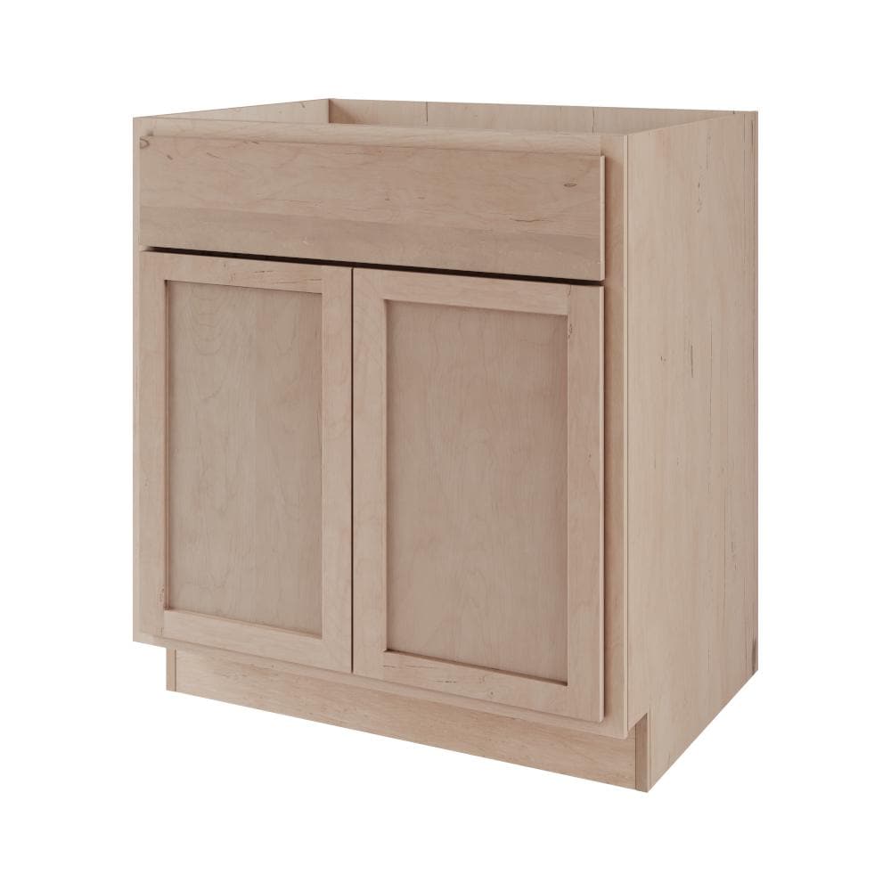 Unfinished Bathroom Vanity Cabinets - Ready-to-Assemble (RTA) Raw Maple Vanities - DIY Cabinetry - Amish Made in the USA