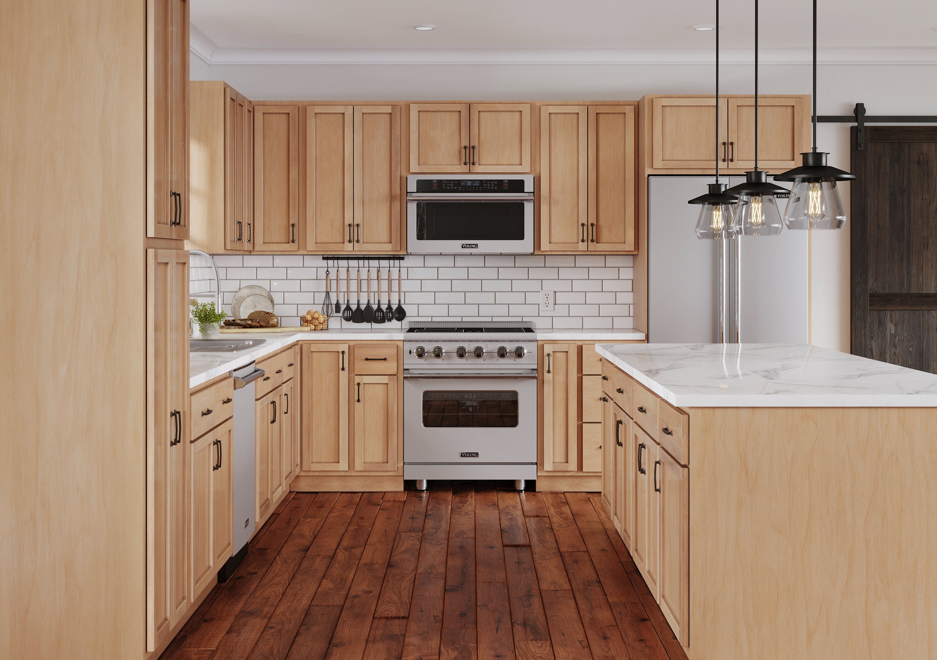 Unfinished Kitchen Cabinets, Ready-to-assemble RTA Cabinets W/ Soft ...