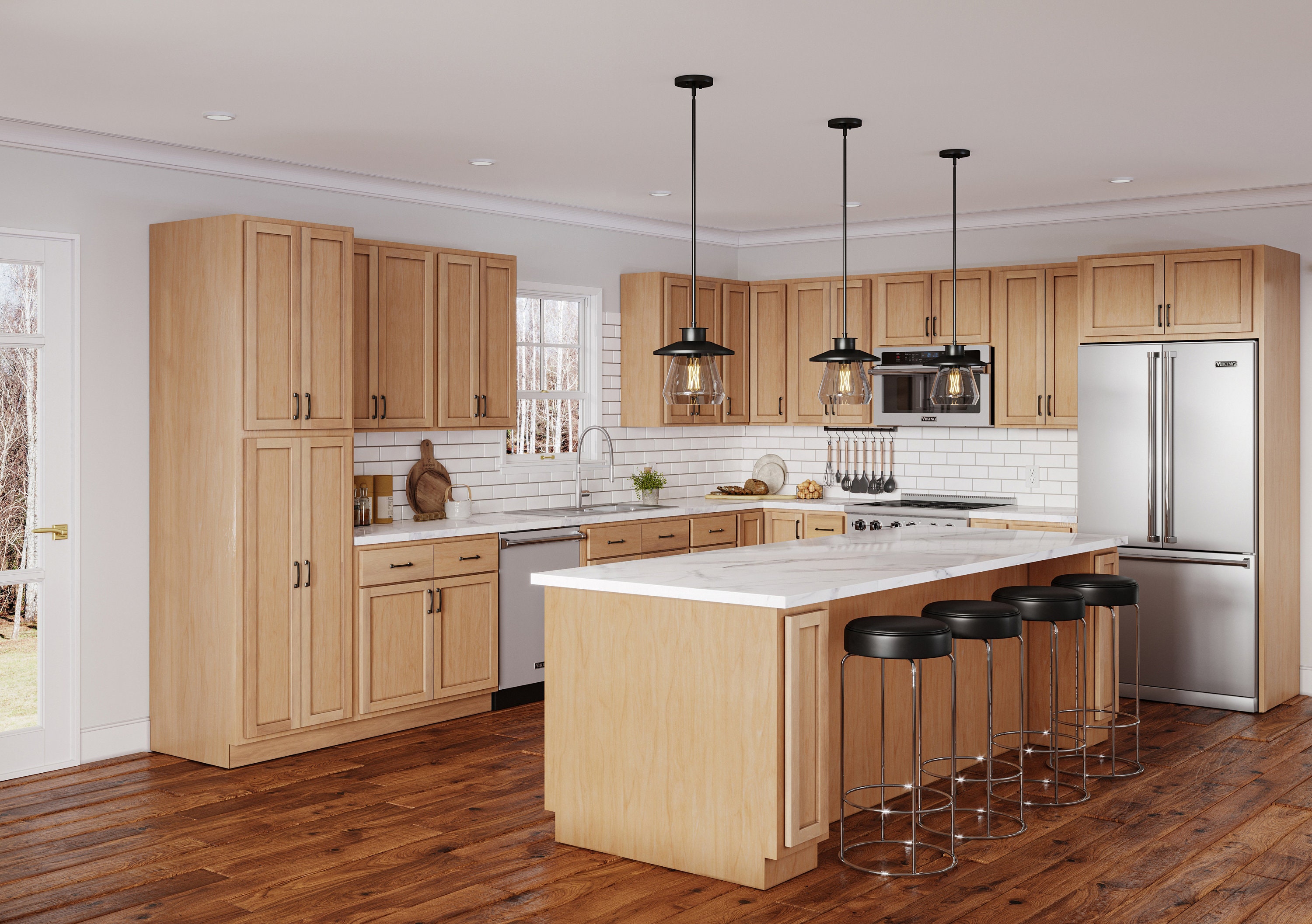 Unfinished Kitchen Cabinets, Ready-to-assemble RTA Cabinets W/ Soft ...