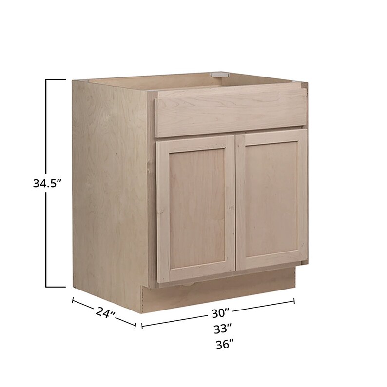 Unfinished Sink Base W/ Double Doors Readytoassemble RTA Raw
