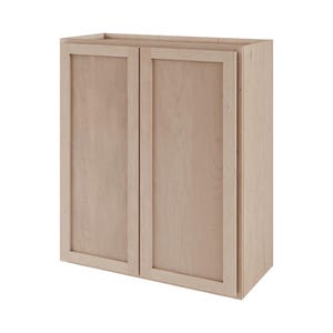 Unfinished Wall Cabinet w/ Double Doors - Ready-to-Assemble (RTA) Raw Maple Cabinets - DIY Cabinetry - Amish Made in the USA