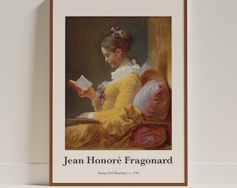 ジャン・オノレ・フラゴナール作「読書する少女」の印刷可能 | 女性