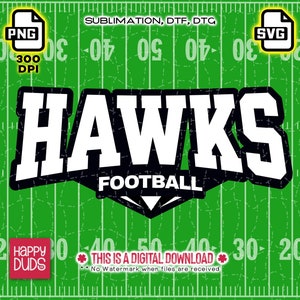 Hawks Football SVG, Hawks Football PNG, Silhouette crafts, Cricut crafts, Digital Download, cut file