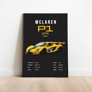 2015 McLaren P1 GTR Poster Digital Download Wall Art for Kids Boys Room Decor Children Home Office Art Instant Download
