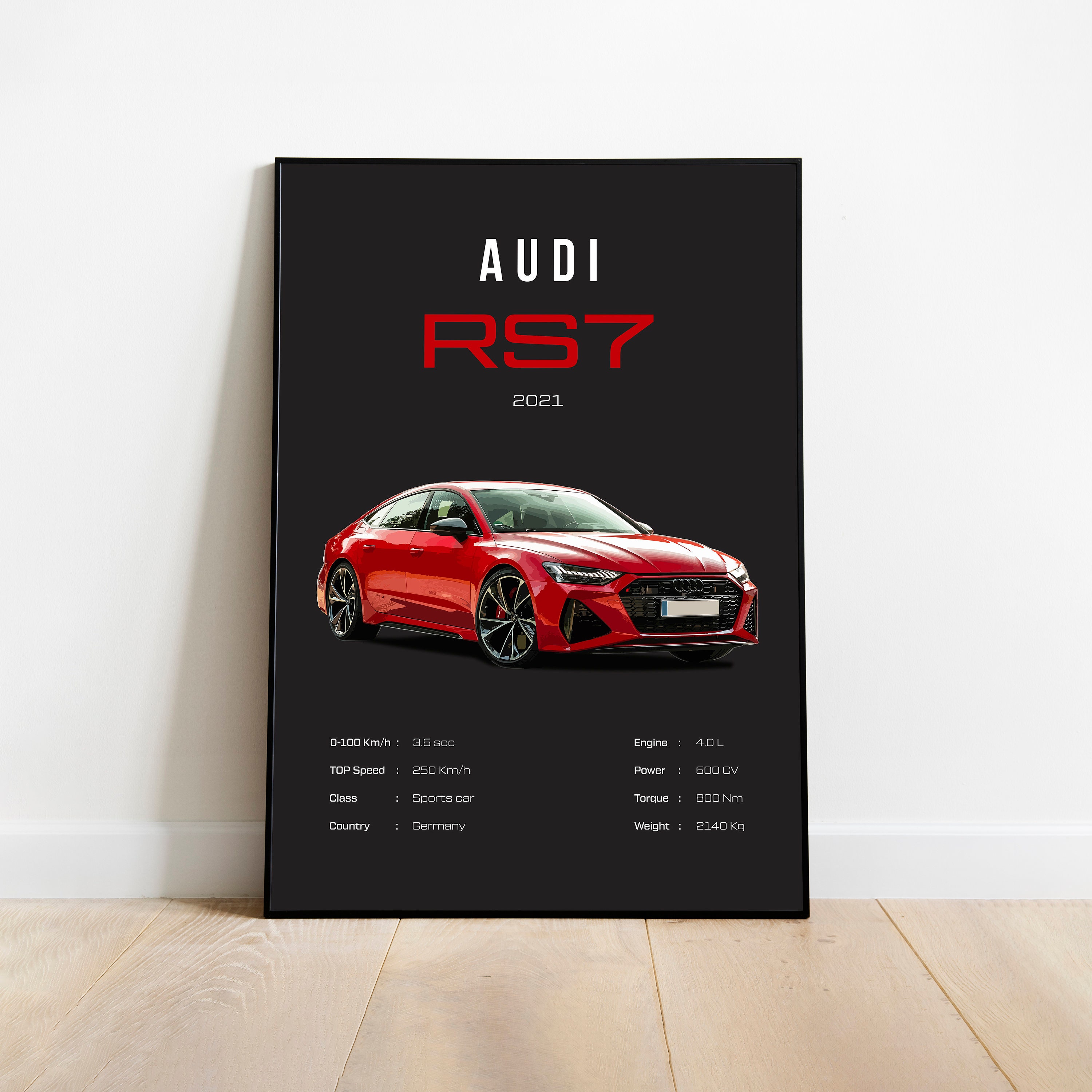 2021 Audi RS7 Poster Digital Download Wall Art for Kids Boys - Etsy