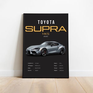 2020 MK5 Toyota Supra Poster Digital Download Wall Art for Kids Boys Room Decor Children Home Office Art Instant Download