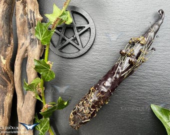 Handcrafted Curse Breaking Witch Candle, Cleansing Ritual with Sacred Herbs | Ceridwela™ Witchcraft Altat Tool