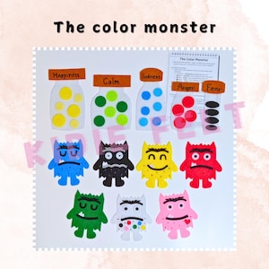 The Color Monster – Felt Story Set for Emotions & Feelings, SEL, Preschool Learning