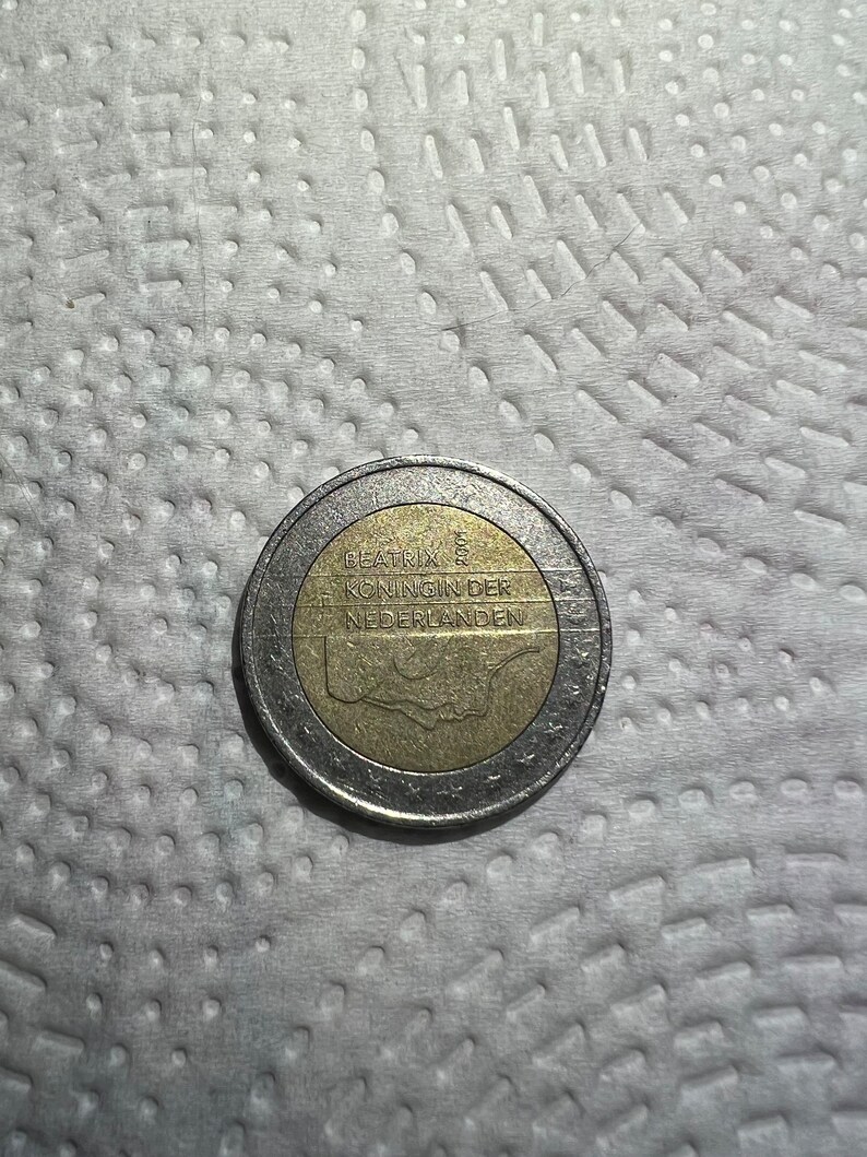 moneda 2 euros beatrix koningin 2001