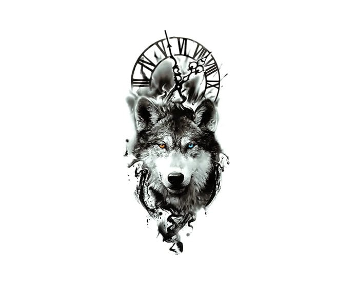 Wolf Icon Embroidered Unisex Crewneck Sweatshirt — Lone Wolf Body Art