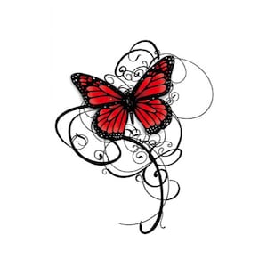 Graceful Flutter: Majestic Butterfly Temporary Tattoo