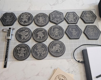 Kobold D&D Class Coasters -- Including Dungeon Master!