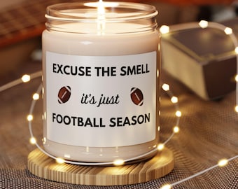 Roligt fotbollsljus, sojaljus, fotbollsljus, sportljus, matchdagspresent, man cave-dekor, doftljus