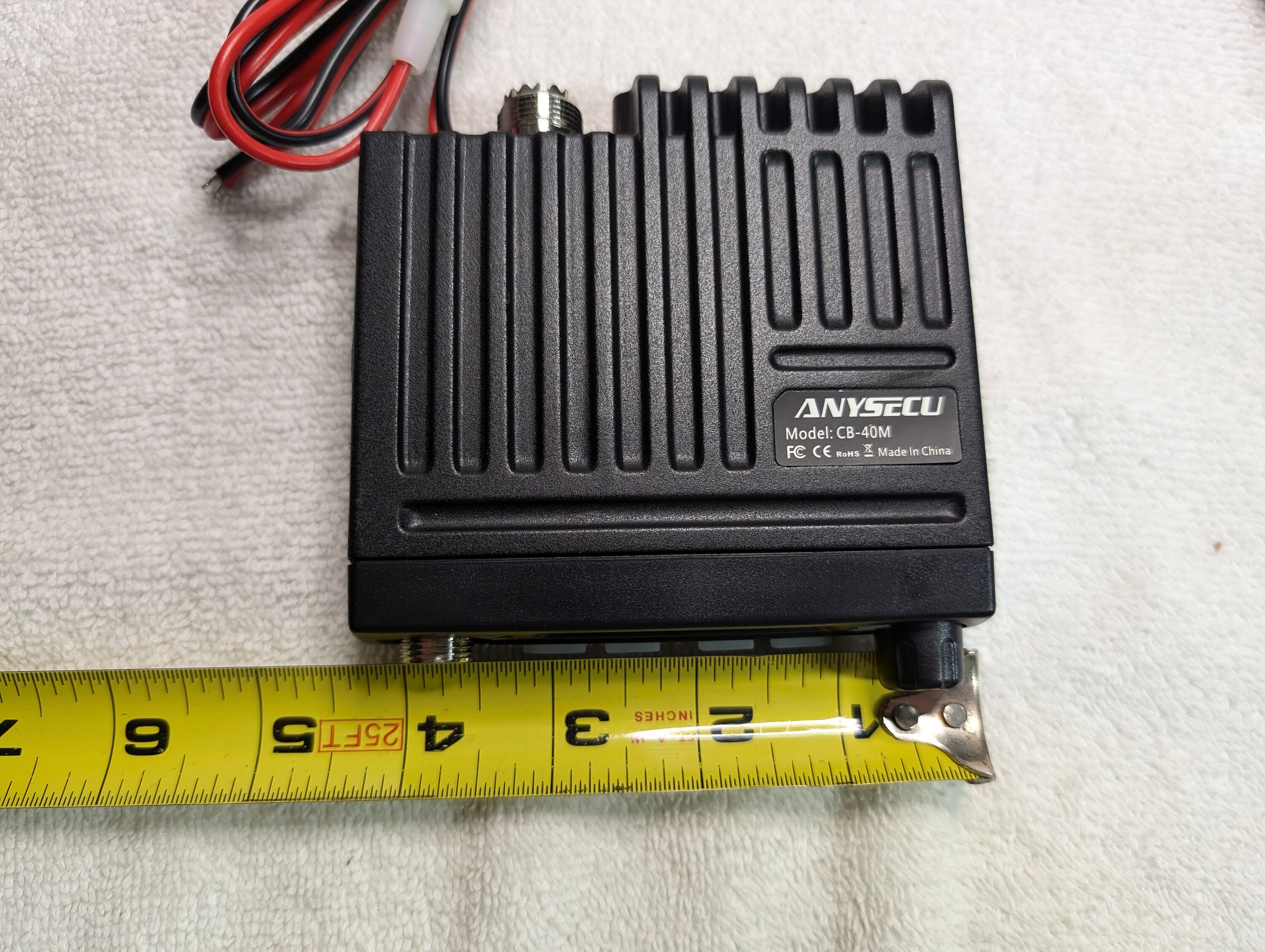 Anysecu CB-40M AM FM Mini Mobile Radio Transceiver 4pin Mini Microphone ...