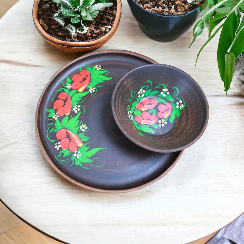 Ceramic Serving Tray, Handmade Tray, Decorative Bowl, Gift Set, Handmade Bowl, Dishware