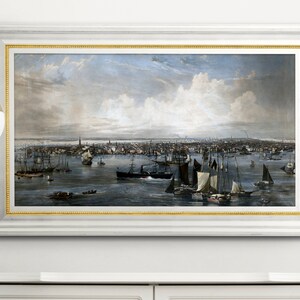 New York 1855 - Vintage Cityscape Lithograph - Antique Wall Art Decor - Manhattan Skyline Print Downloadable