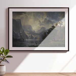 Sierra Nevada Mountains Oil Painting - Digital Downloadable HD Digitally Restored