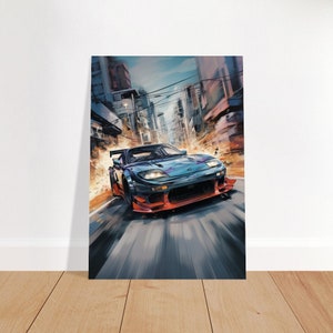 1996 Nissan 180SX Type X Poster - JDM Art Print - Classic Car Wall Decor - Car Enthusiast Gift