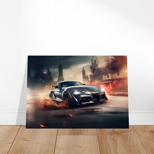 Toyota Supra Poster - Classic Car Poster, JDM Wall Decor, Sports Car Enthusiast Gift